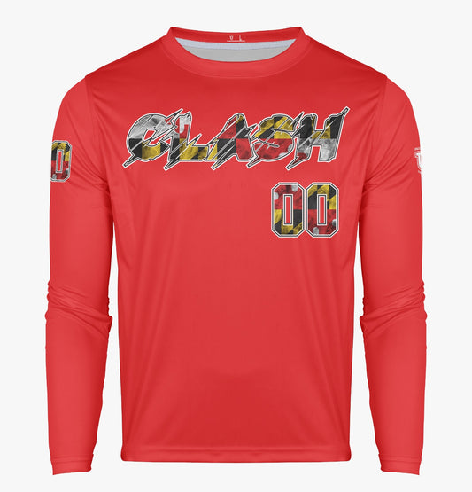 Maryland Clash Pro Performance Sun Long Sleeve ~ Solid Red