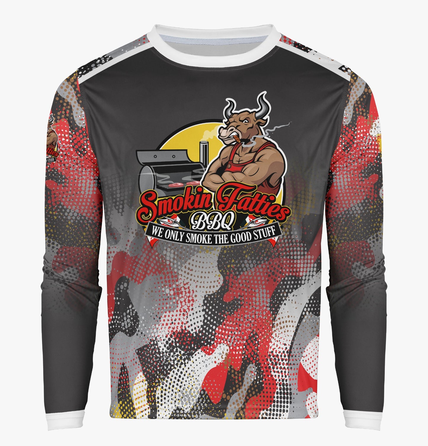 Smokin Fatties Pro Performance Sun Long Sleeve ~ Large Logo Digital Camo