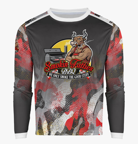 Smokin Fatties Pro Performance Sun Long Sleeve ~ Large Logo Digital Camo