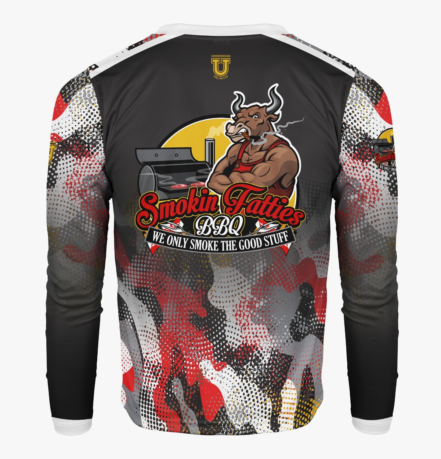 Smokin Fatties Pro Performance Sun Long Sleeve ~ Large Logo Digital Camo