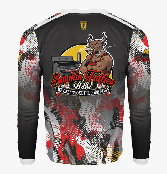 Smokin Fatties Pro Performance Sun Long Sleeve ~ Large Logo Digital Camo