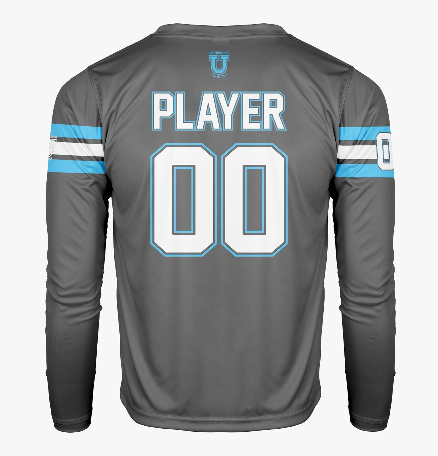 ***NEW For 2023*** Raptors Pro Performance Sun Long Sleeve ~ Grey Raptor Claws w/ Blue and White Stripes