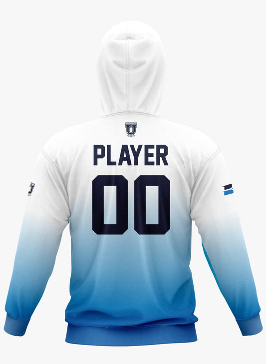 South River Performance Hoodie ~ White to Columbia Fade