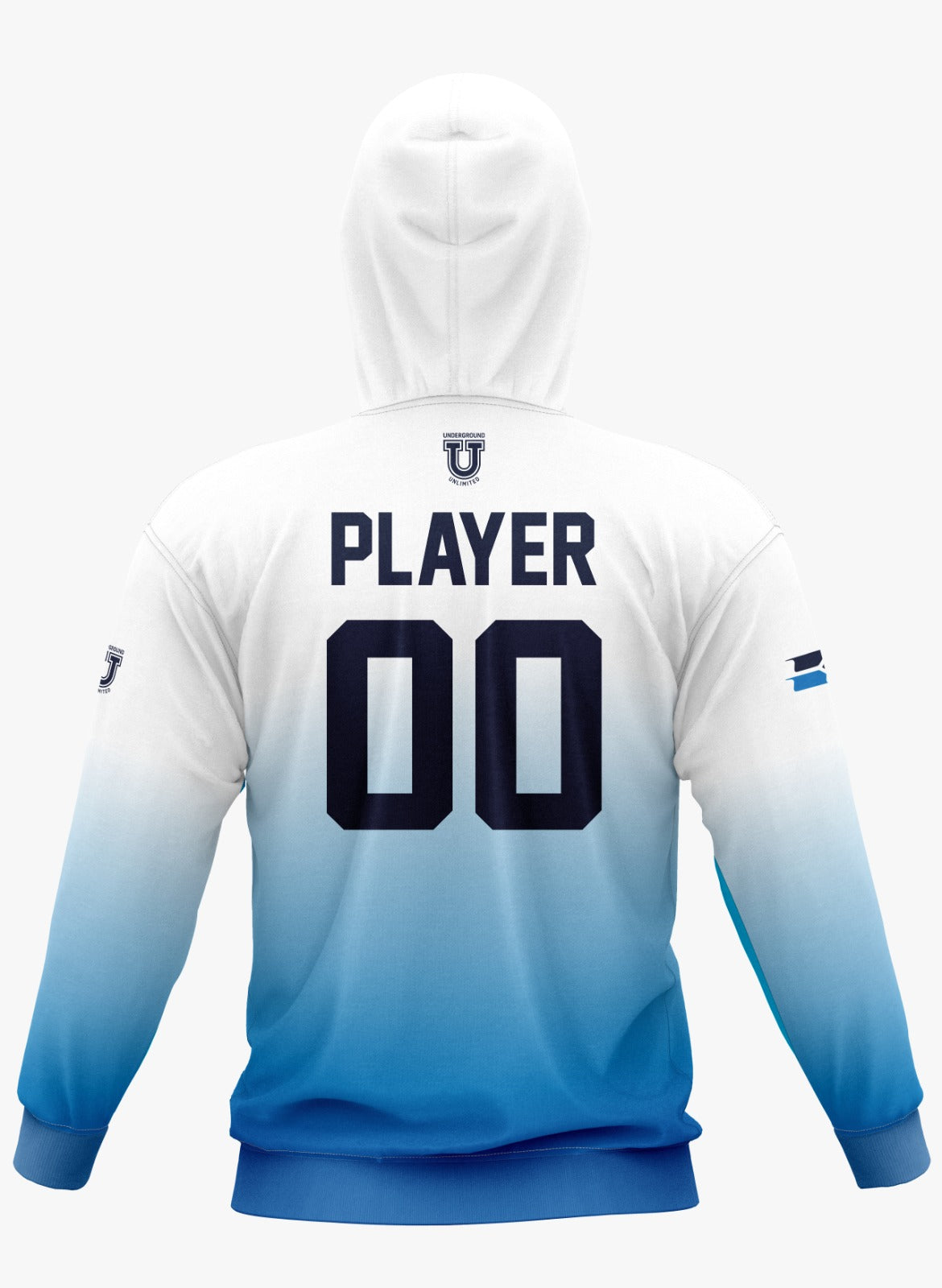 South River Performance Hoodie ~ White to Columbia Fade