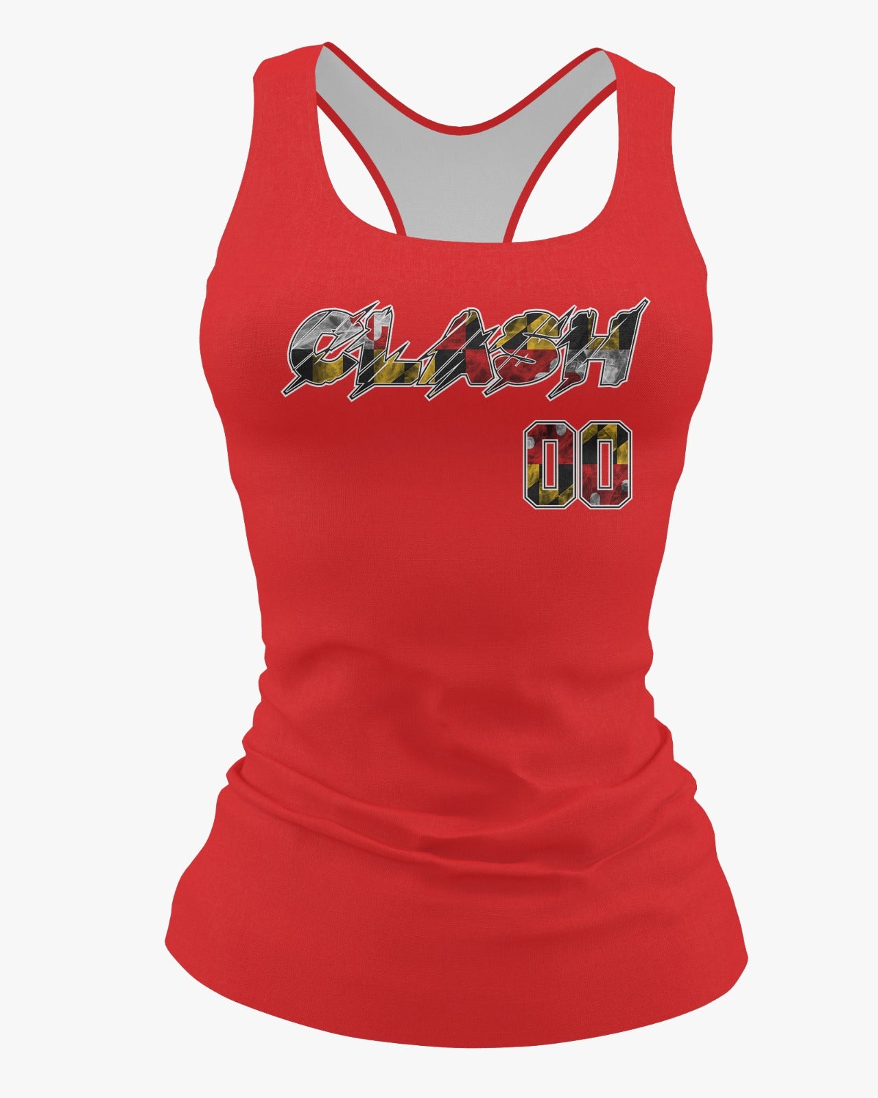Maryland Clash Dri Tech Women's Razorback ~ Solid Red