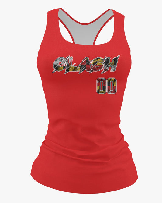 Maryland Clash Dri Tech Women's Razorback ~ Solid Red