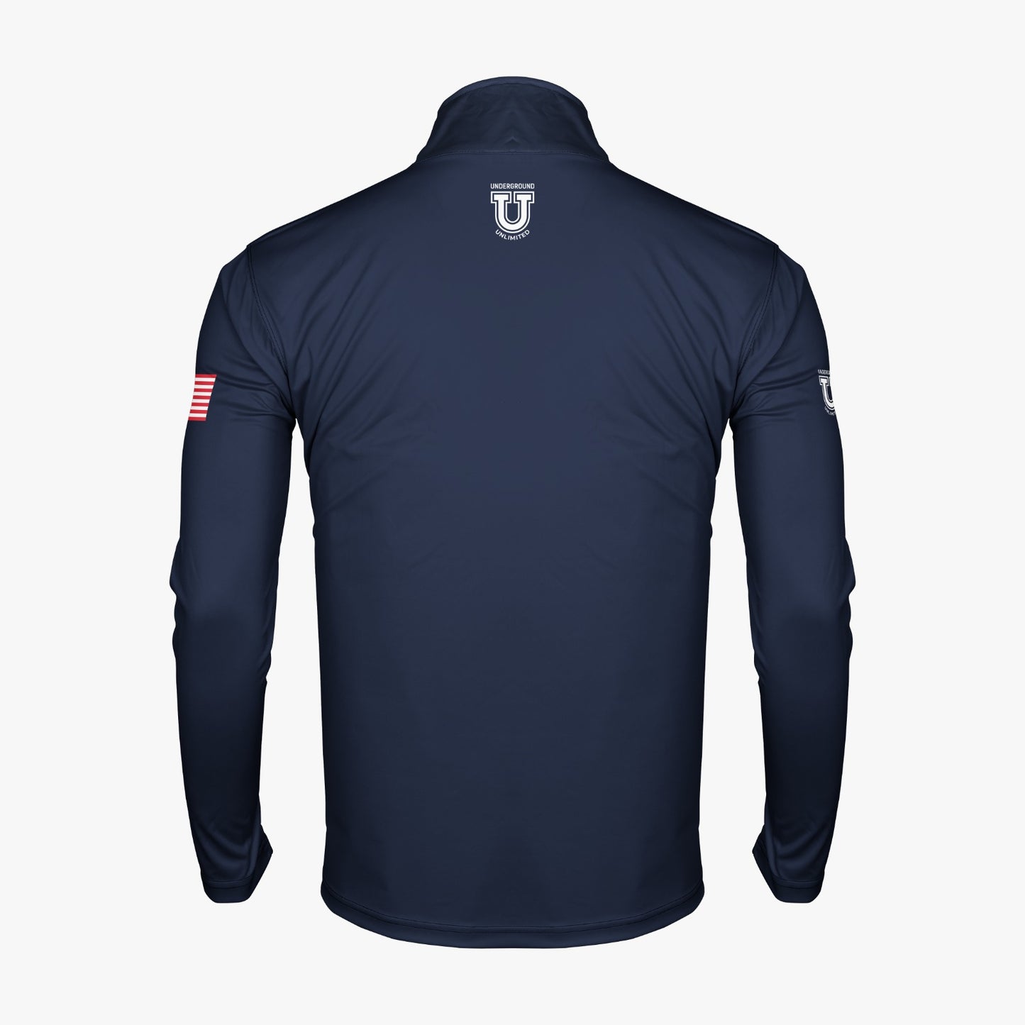 DE Stallions Dri Tech Performance 1/4 Zip Pullover ~ Stallion Full Central Chest *Blue*