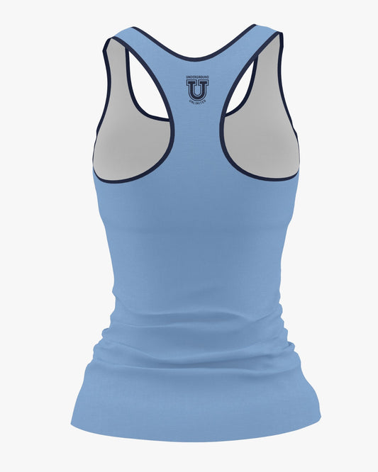 W.T. Chipman Dri Tech Women's Razorback ~ Columbia Navy Dot