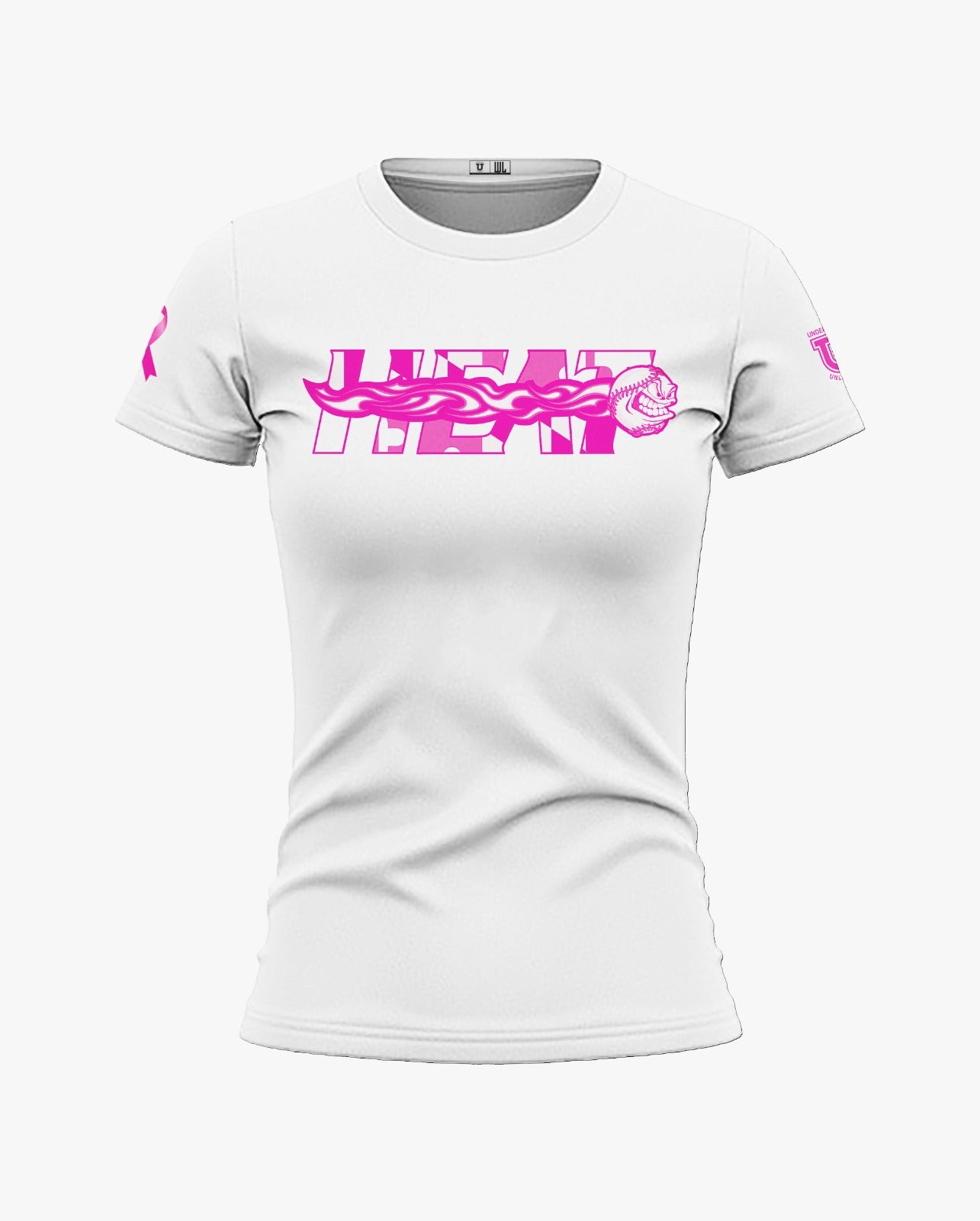 Maryland Heat Dri Tech T-Shirt ~ White Pink