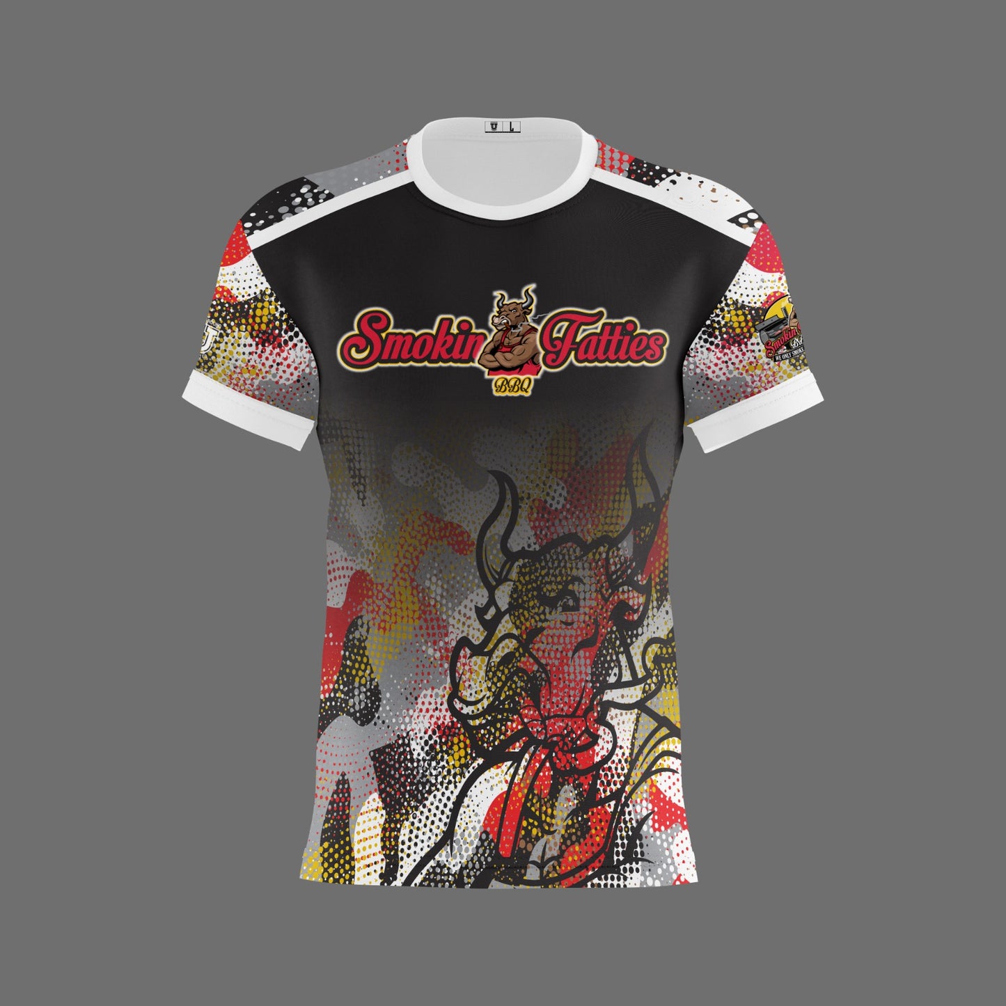 Smokin Fatties Performance Dri Tech Shirt ~ Script Logo Digital Camo
