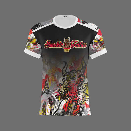 Smokin Fatties Performance Dri Tech Shirt ~ Script Logo Digital Camo