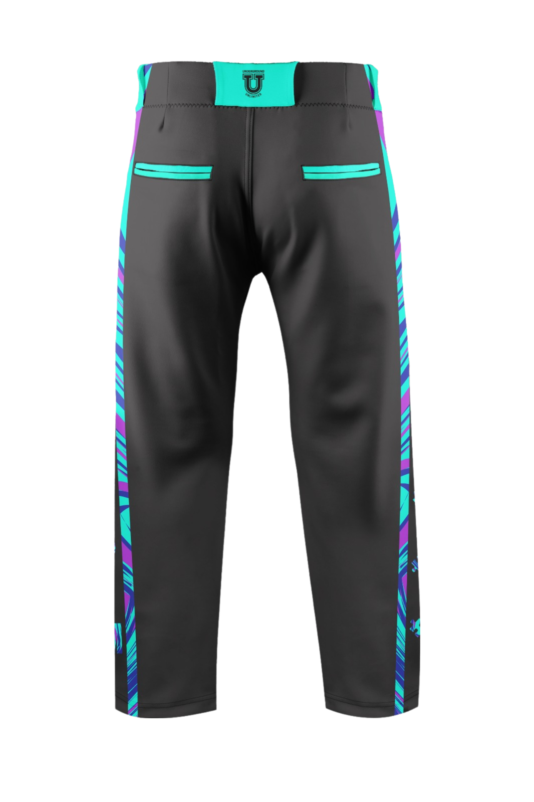 Team Autism Relaxed Fit Open-Bottom Performance Pants ~ Black Flo Puzzle