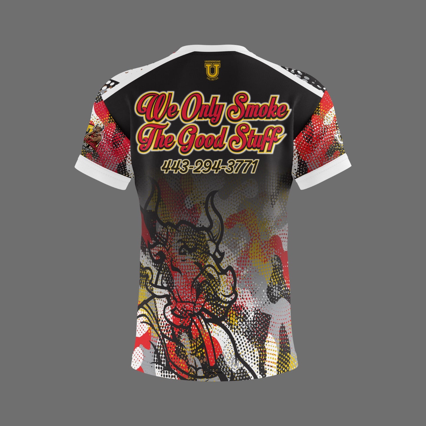 Smokin Fatties Performance Dri Tech Shirt ~ Script Logo Digital Camo