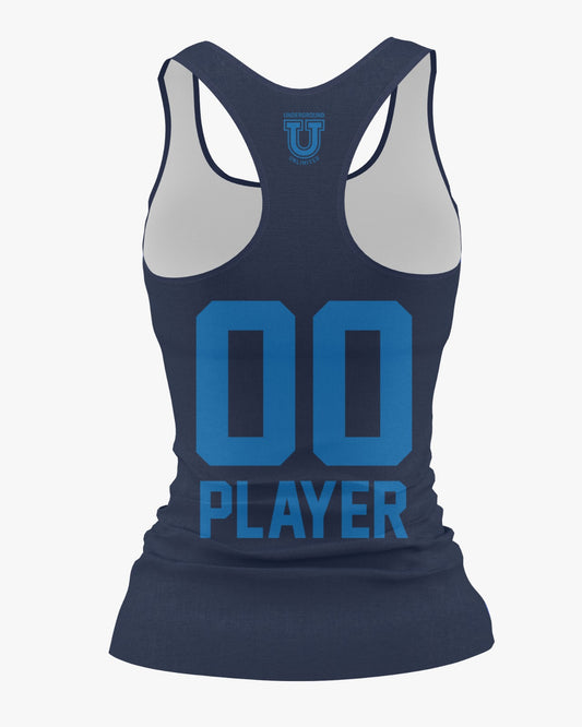 South River Soccer Dri Tech Women's Razorback ~ Solid Navy Large Seahawk