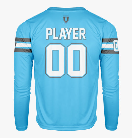Raptors Pro Performance Sun Long Sleeve ~ Blue Raptor Claws w/ Grey and White Stripes