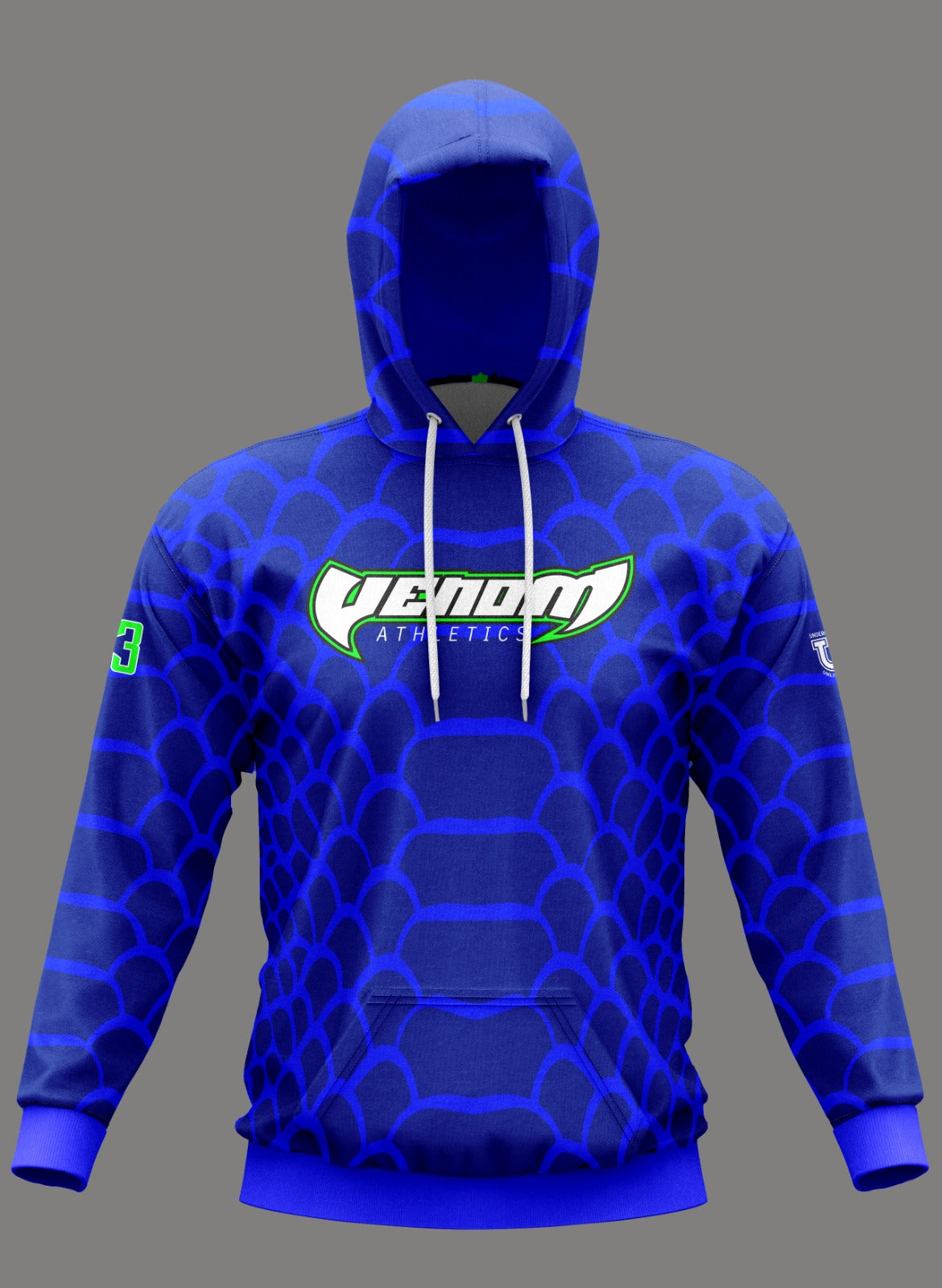 Venom Athletics Performance Hoodie ~ Blue Ghosted
