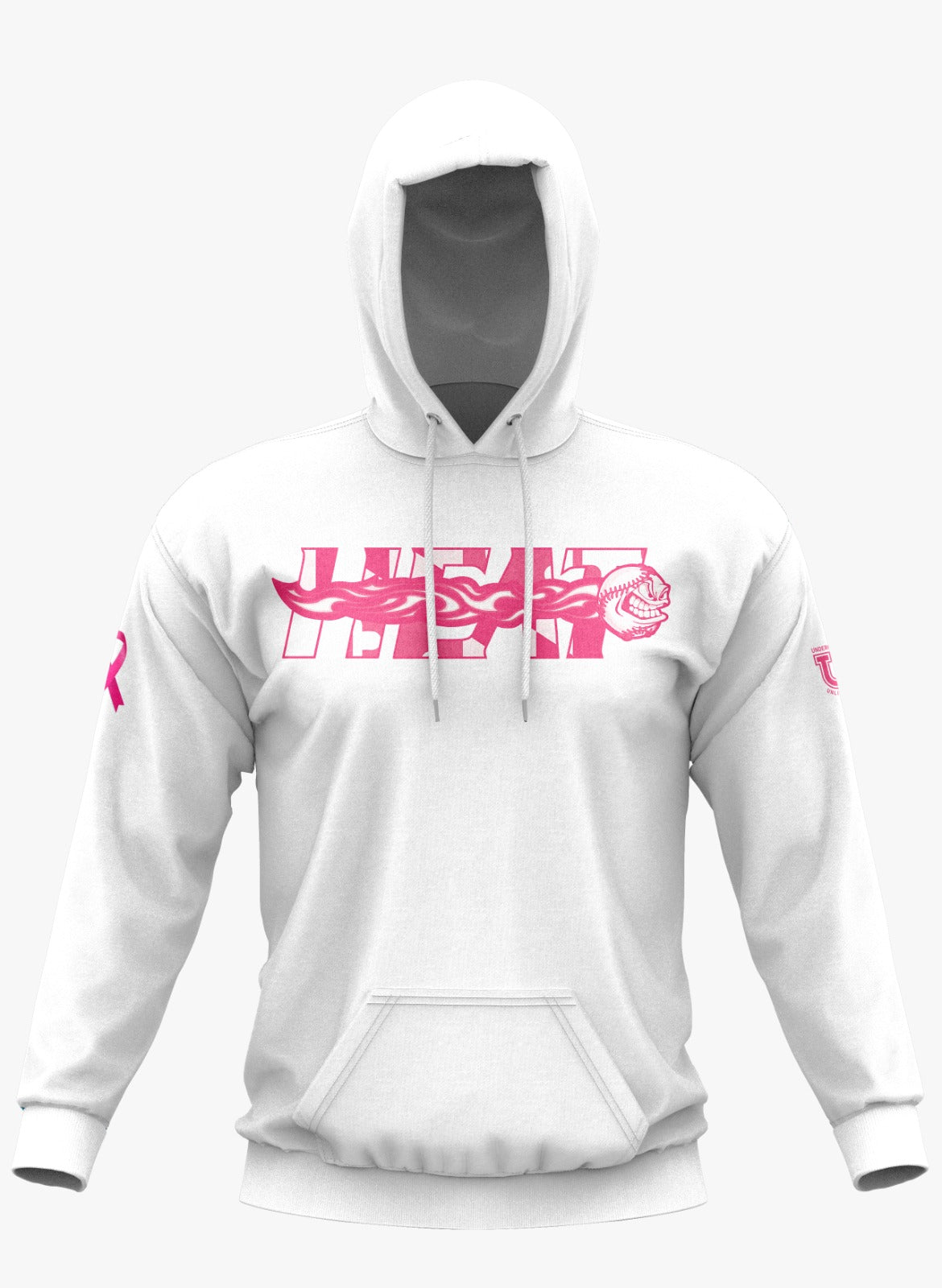 Maryland Heat Performance Hoodie ~ White Pink