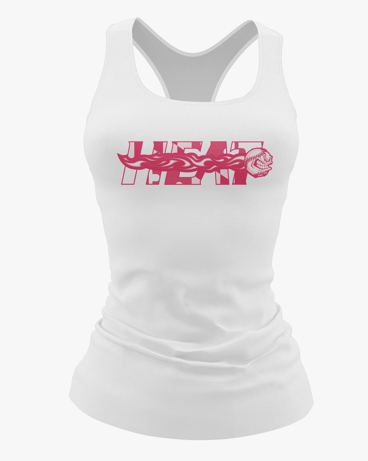Maryland Heat Dri Tech Women's Razorback ~ White Pink