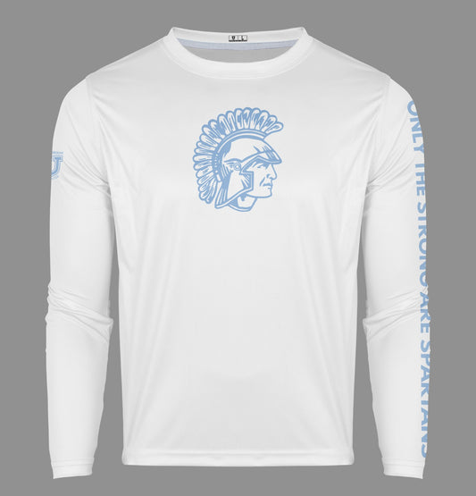 W.T. Chipman Pro Performance Sun Long Sleeve ~ Spartan White "Only the Strong are Spartans"