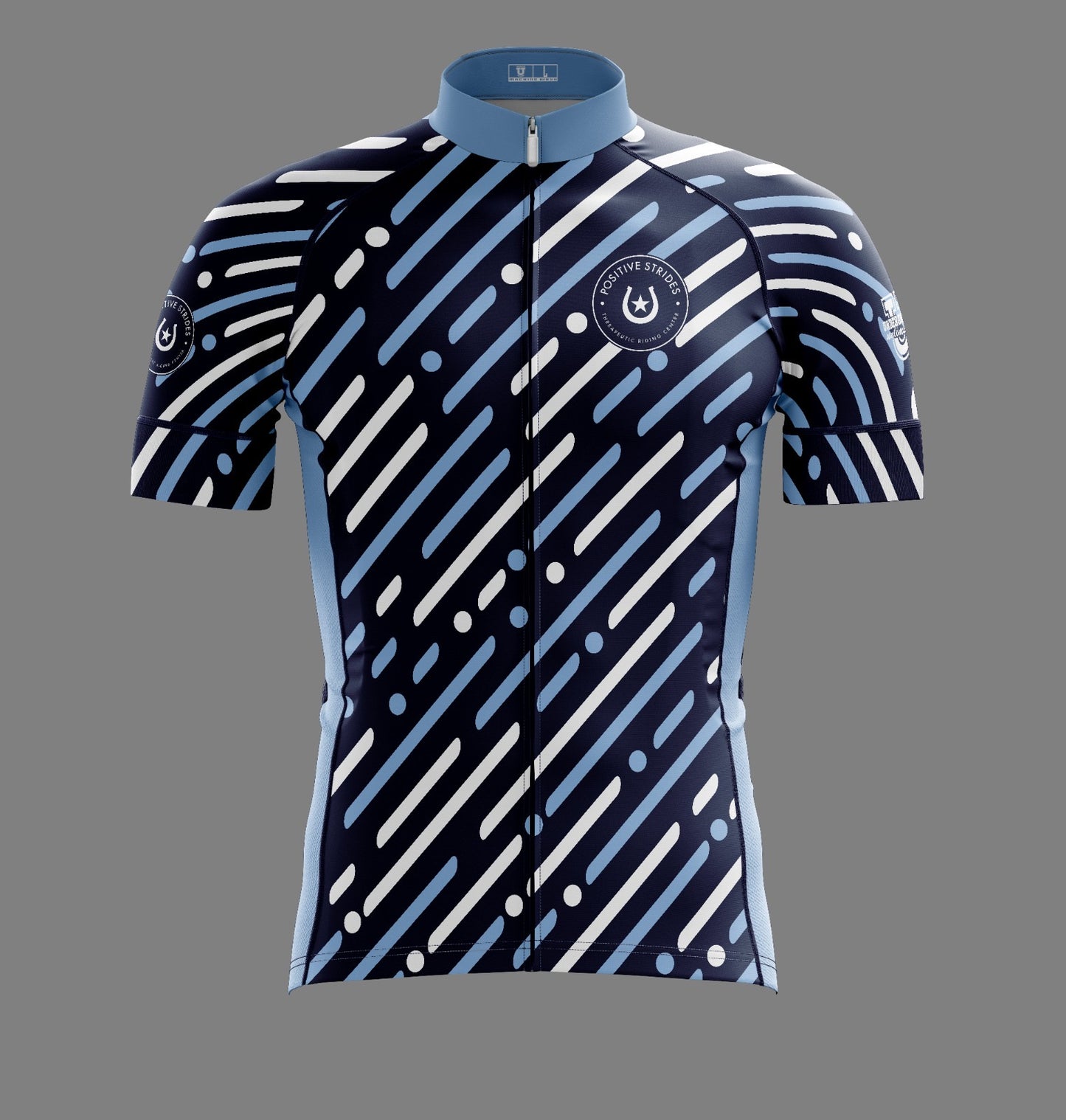 Positive Strides Performance Cycling Jersey ~ Navy Dotted Line