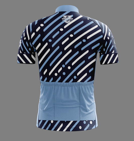 Positive Strides Performance Cycling Jersey ~ Navy Dotted Line