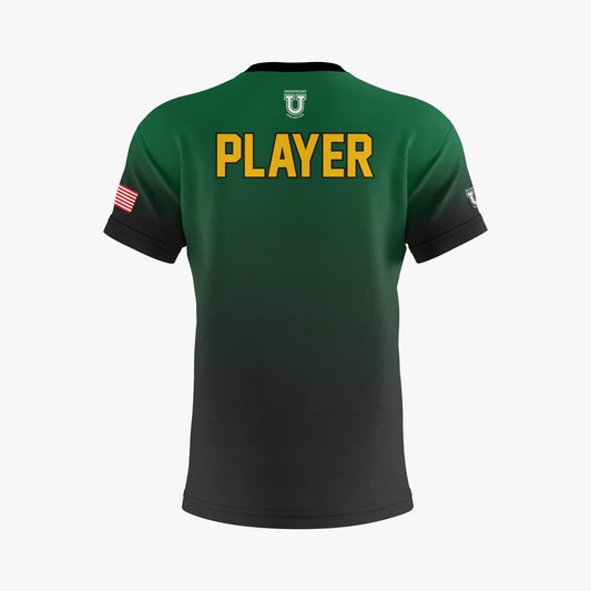 QA Dri Tech T-Shirt - Green to Black Clay Target Logo