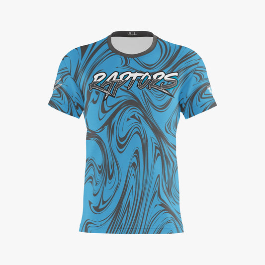 Raptors Dri Tech T-Shirt ~ Blue and Grey Marble