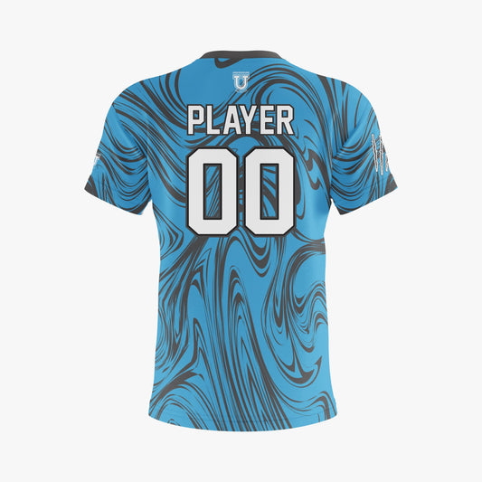 Raptors Dri Tech T-Shirt ~ Blue and Grey Marble