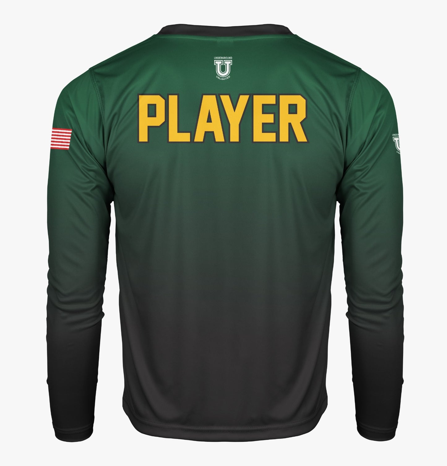 QA Pro Performance Sun Long Sleeve ~ Green to Black Clay Target Logo