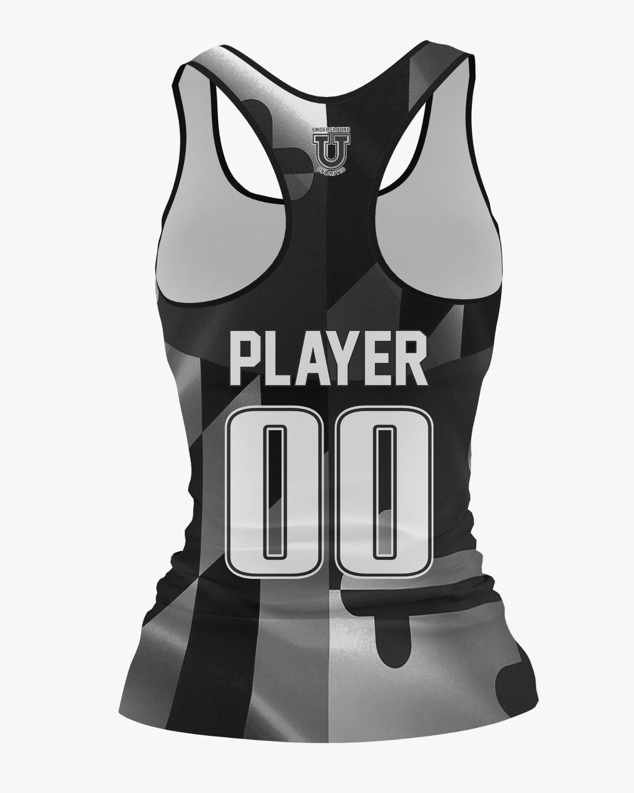 Maryland Heat Dri Tech Women's Razorback ~ Grayscale Maryland Flag