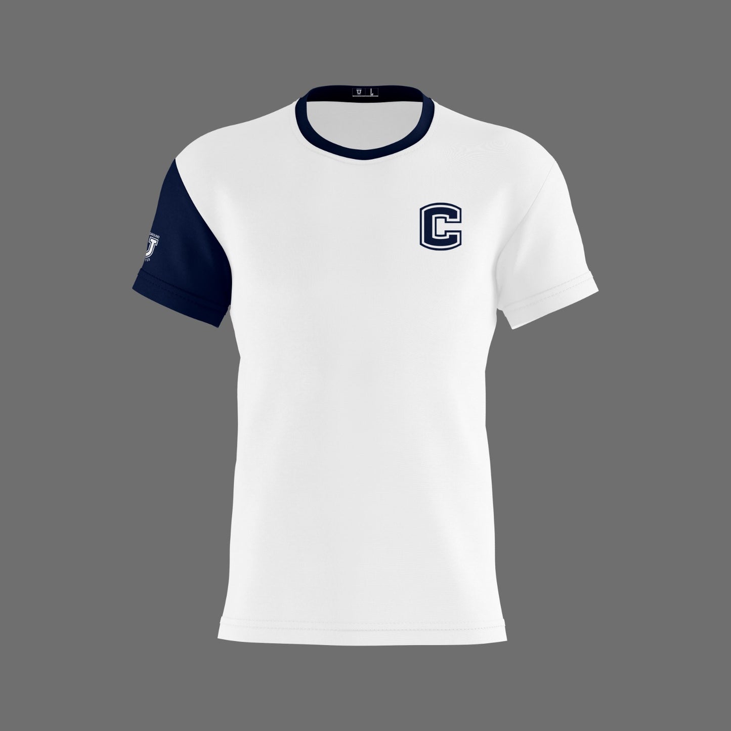 W.T. Chipman Dri Tech Shirt ~ White ALT Sleeve C Left Chest "Home of the Spartans"
