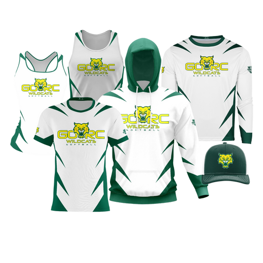 GORC Wildcats Softball Performance Dri Tech Design ~ Player Jersey Replica {Patterned White}