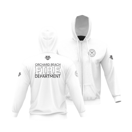 Orchard Beach Performance Full-Zip Hoodie ~ Classic FD (White)