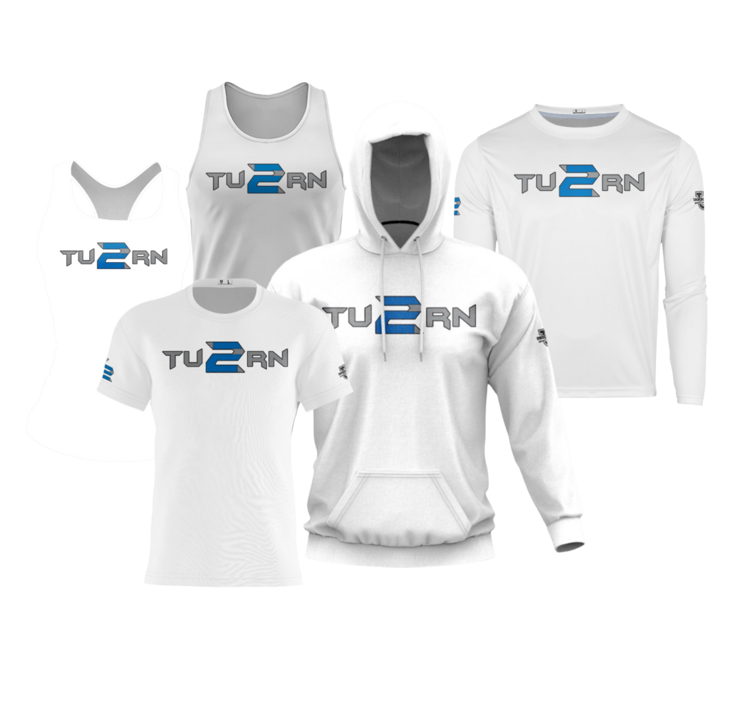 TU2RN Performance Dri Tech Apparel ~ Practice Jersey Replica {White/Grey}