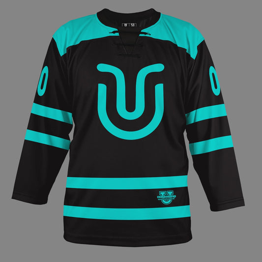 Underground Ice Hockey Game Day Jersey - Black High Flo Blue