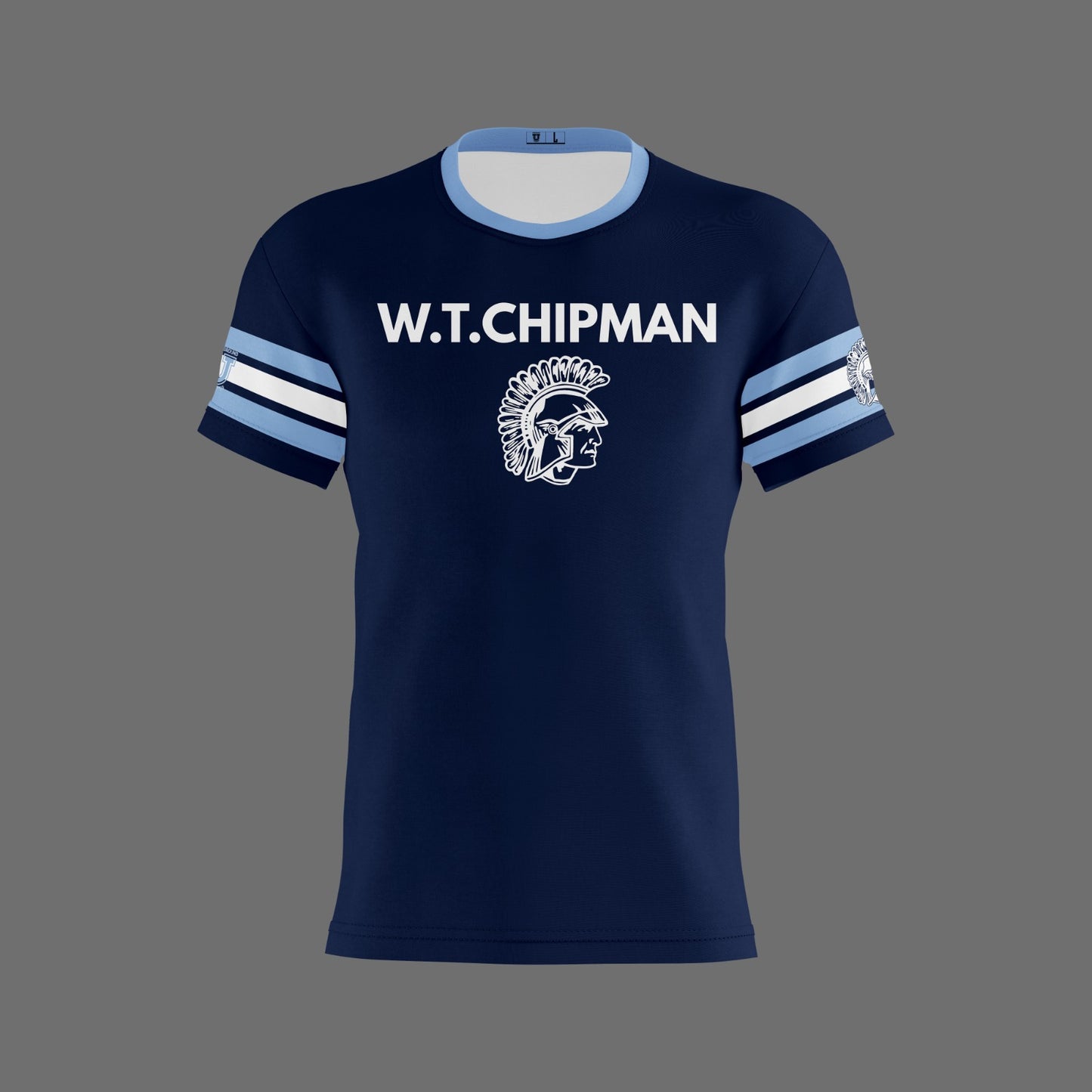 W.T. Chipman Dri Tech Shirt ~ Navy Chipman Spartan