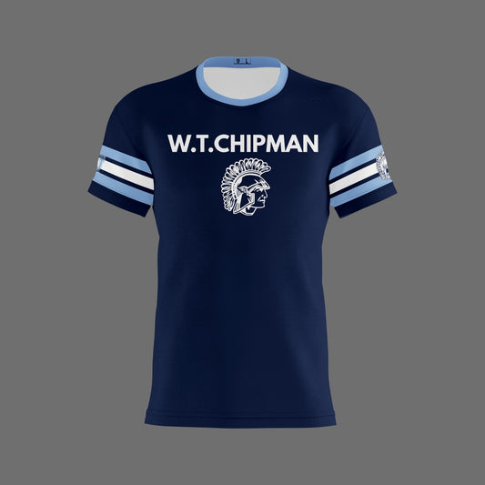 W.T. Chipman Dri Tech Shirt ~ Navy Chipman Spartan