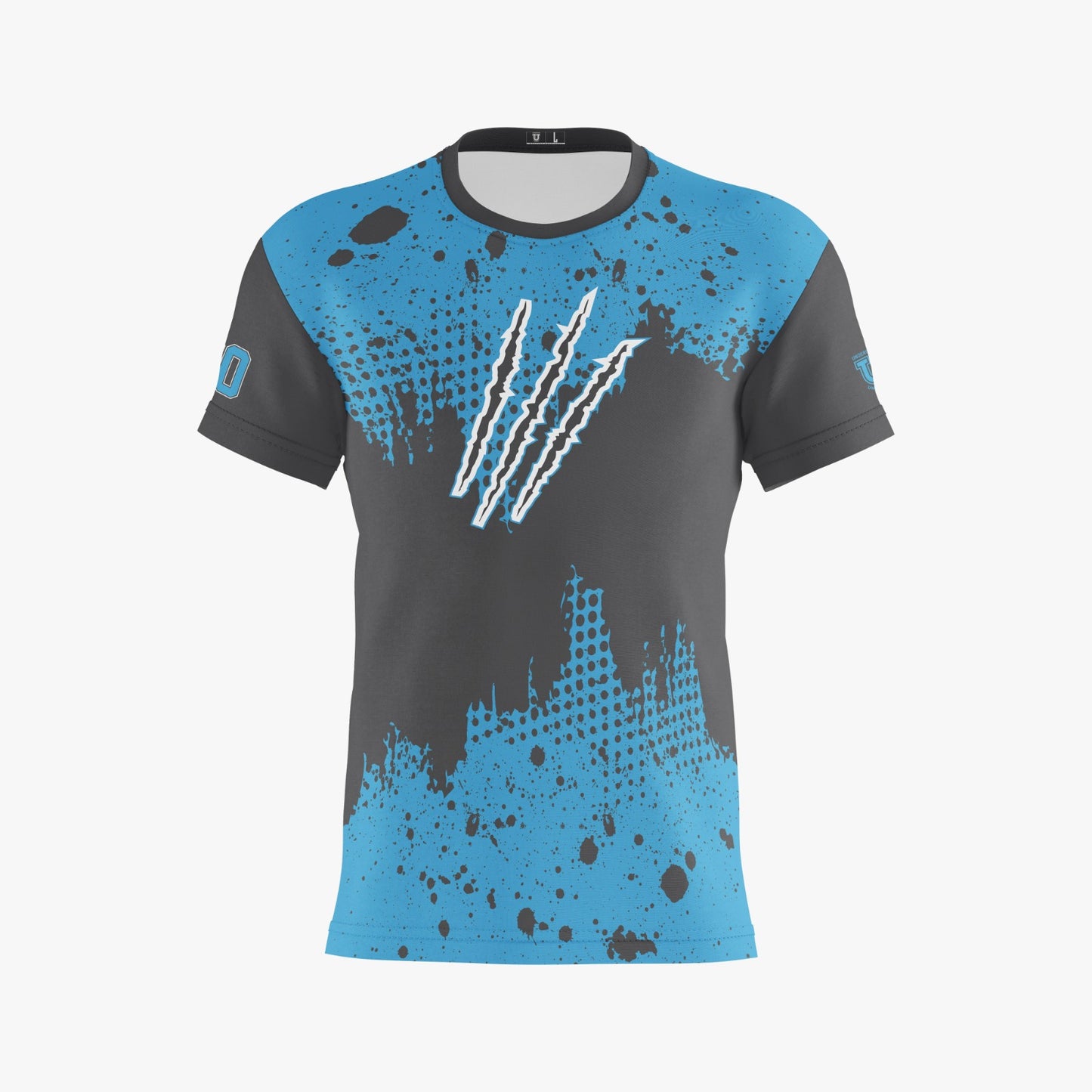 ***NEW For 2023*** Raptors Dri Tech T-Shirt ~ Blue with Grey Splatter Effect