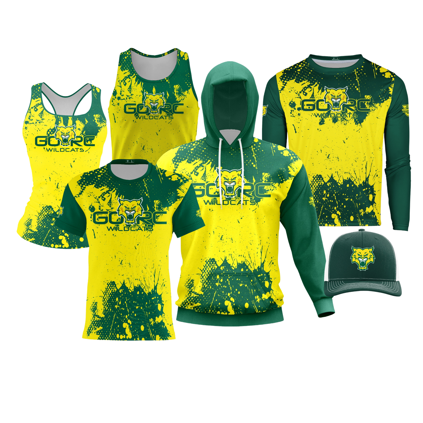 GORC Wildcats Performance Dri Tech Design ~ Geo {Paint Splatter}