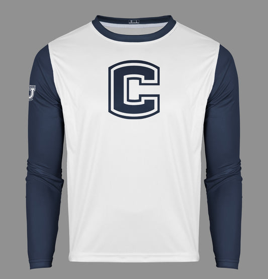 W.T. Chipman Pro Performance Sun Long Sleeve ~ White C Central "Home of the Spartans"