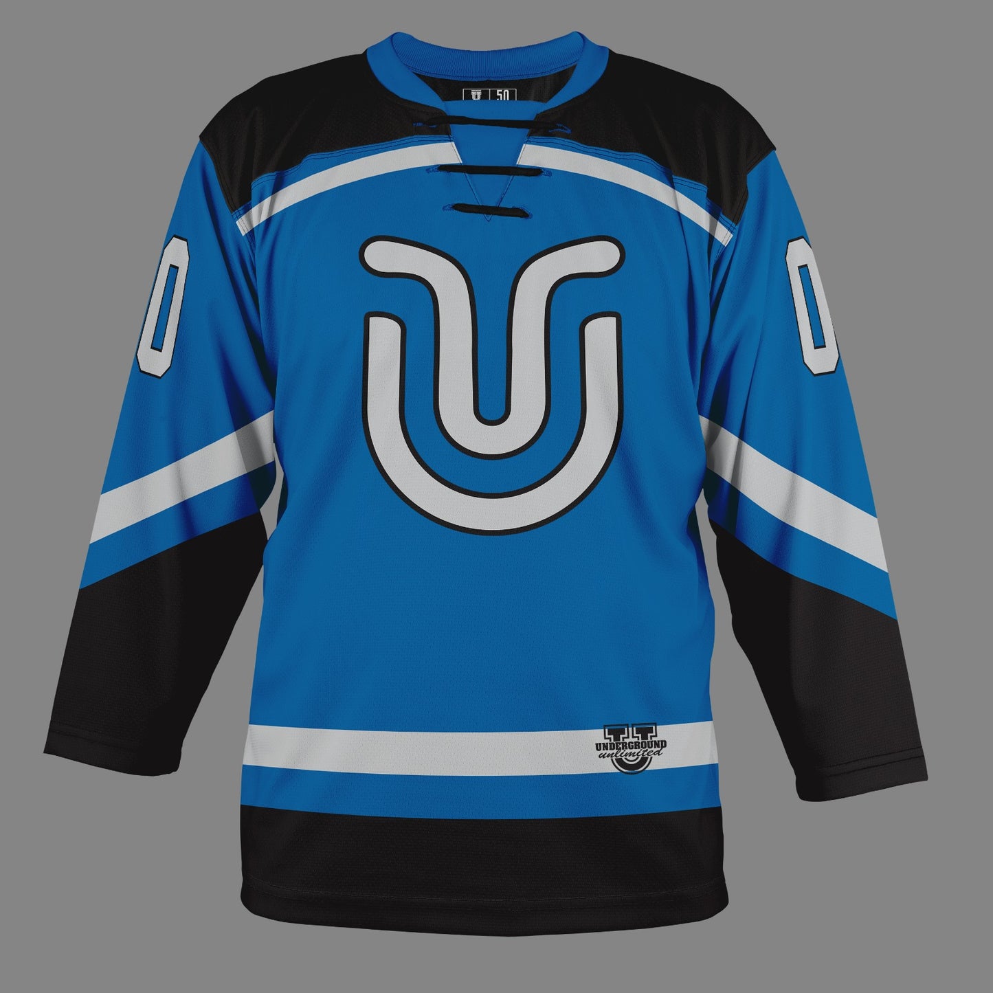 Underground Ice Hockey Game Day Jersey - Blue Black/White