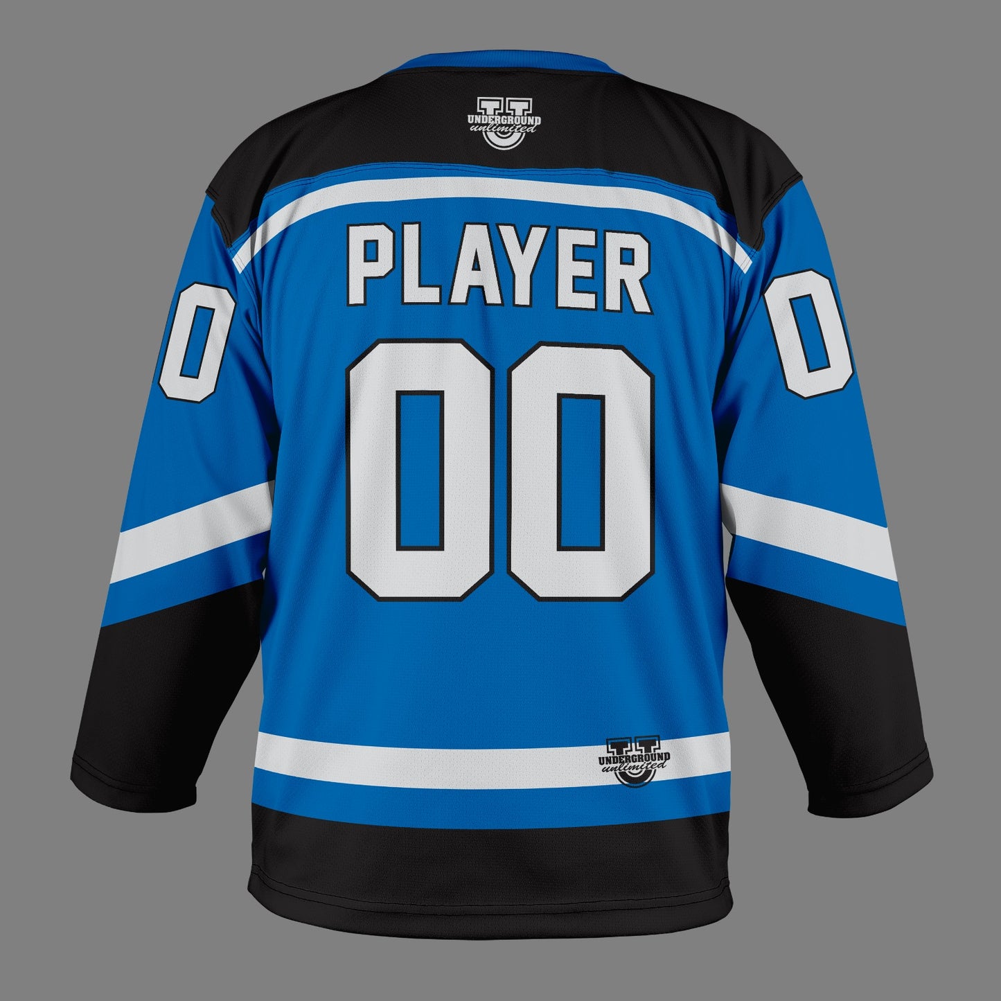 Underground Ice Hockey Game Day Jersey - Blue Black/White