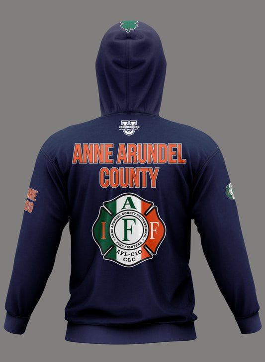 AAFD Performance Hoodie ~ Irish Navy Blue