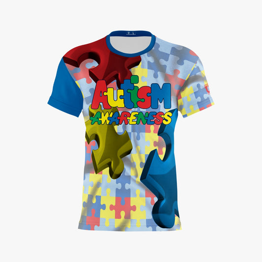 Autism Awareness Performance Apparel ~ Ghosted Puzzle