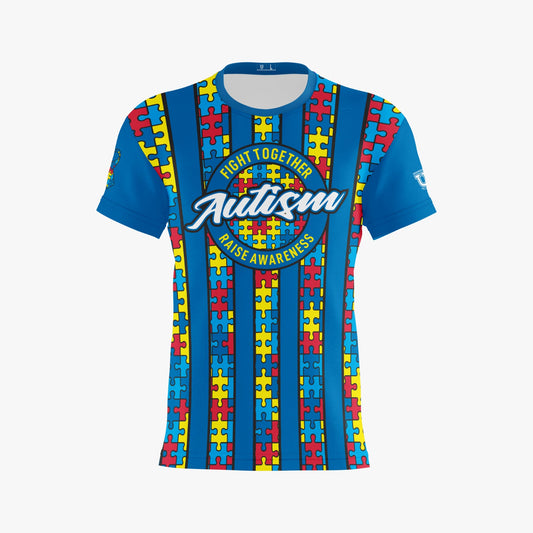 Autism Performance Apparel ~ Blue Puzzle Ribbon