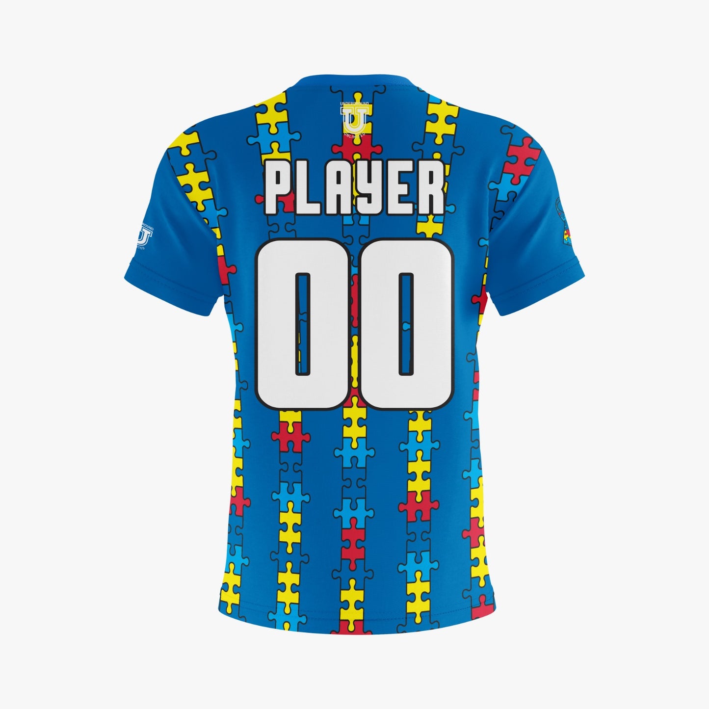 Autism Performance Apparel ~ Blue Puzzle Stripe