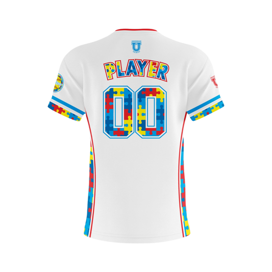 Autism Performance Apparel ~ Autism Softball {White}