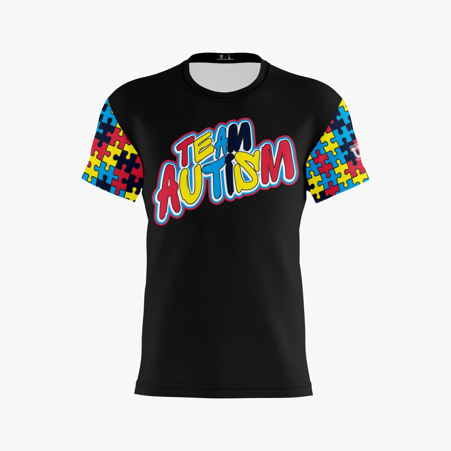 Team Autism Performance Apparel ~ TA Bubble Letters {Black}