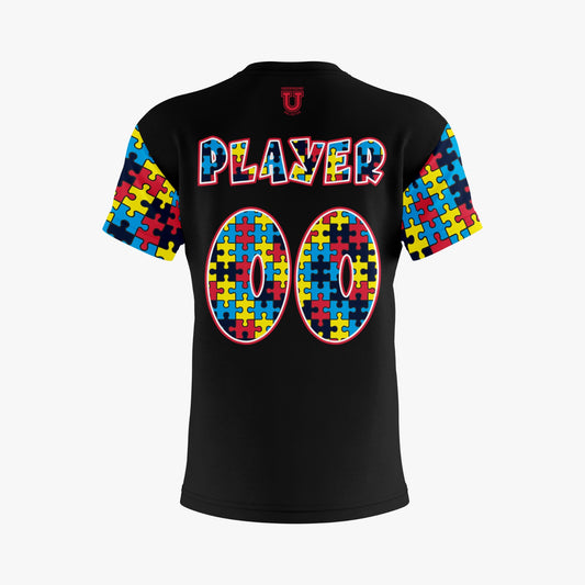 Team Autism Performance Apparel ~ TA Bubble Letters {Black}