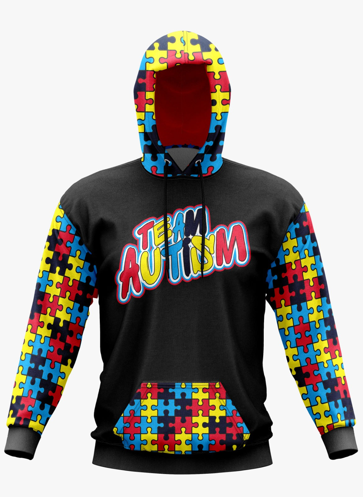 Team Autism Performance Apparel ~ TA Bubble Letters {Black}